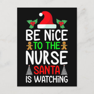 Santa's Favorite Nurse Professional Funny Christma Holiday Postcard