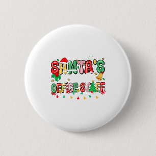 Santa's Favorite Office Staff Christmas Lights San 6 Cm Round Badge