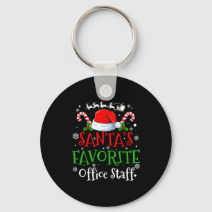 Santa's Favorite Office Staff Christmas Party Key Ring