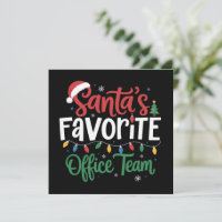 Santa's Favorite Office Team Christmas Funny Work 