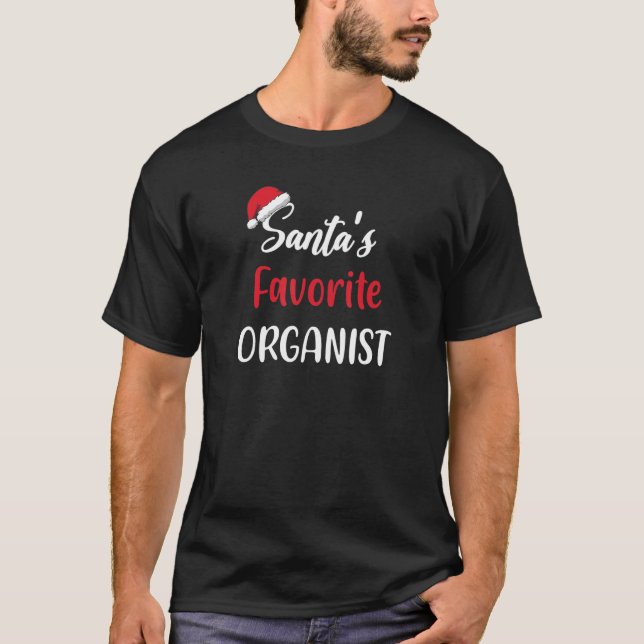 Santas Favorite Organist   Christmas organ   Pajam T-Shirt (Front)