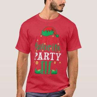 Santas Favorite Party Elf Christmas Matching T-Shirt