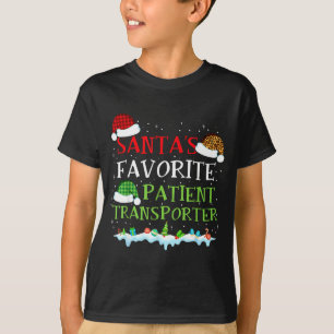 Santa's Favorite Patient Transrter Fun Christmas  T-Shirt