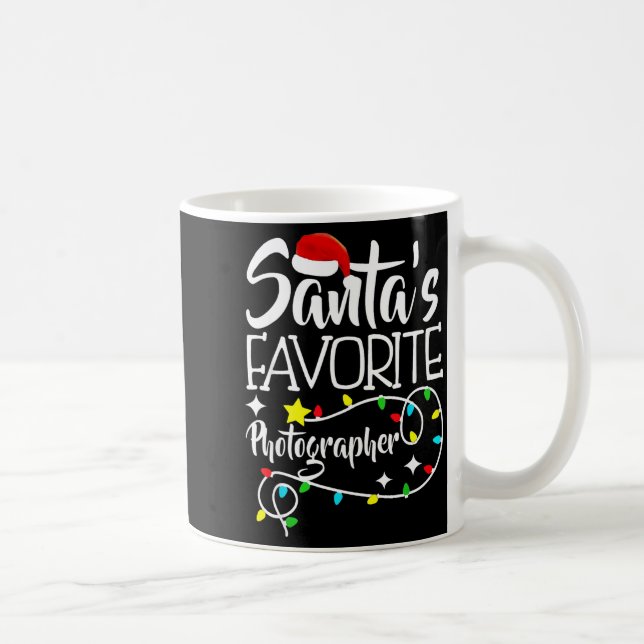 Santa's Favorite Photographer Christmas Lights San Coffee Mug (Right)