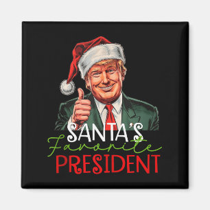Santas Favorite President Funny Santa Trump 2024 C Magnet