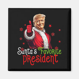 Santas Favorite President Funny Santa Trump 2024 C Magnet