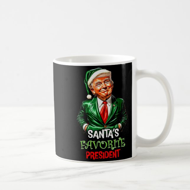Santa's Favorite President Funny Santa Trump 2024  Coffee Mug (Right)