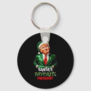 Santa's Favorite President Funny Santa Trump 2024  Key Ring