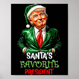 Santa's Favorite President Funny Santa Trump 2024 Poster