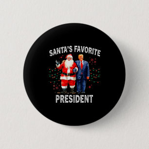 Santas Favorite President Funny Trump  6 Cm Round Badge