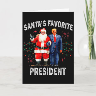 Santas Favorite President Funny Trump Card