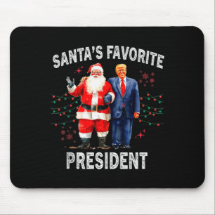 Santas Favorite President Funny Trump Tank Top Mouse Pad