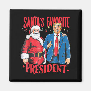 Santa's Favorite President Santa Trump Dance Chris Magnet