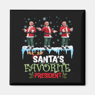 Santas Favorite President Santa Trump Dance Funny  Magnet