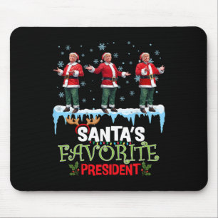 Santa's Favorite President Santa Trump Dance Funny Mouse Pad