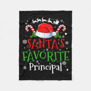 Santa's Favorite Principal Christmas Party Fleece Blanket