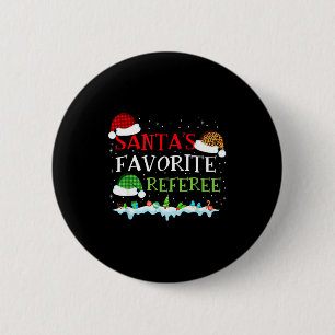 Santa's Favorite Referee Fun Christmas  6 Cm Round Badge
