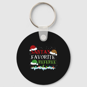 Santa's Favorite Referee Fun Christmas Key Ring