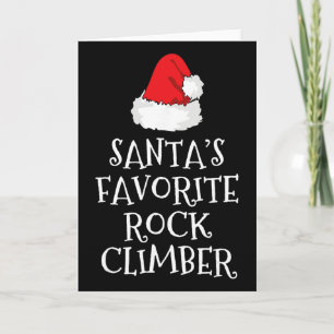 Santa's Favorite Rock Climber Christmas Funny Xmas Card