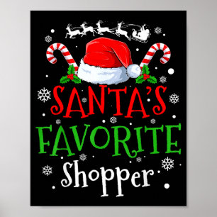 Santa's Favorite Shopper Christmas Party Poster