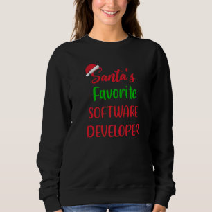 Santas Favorite Software Developer   Christmas Sweatshirt