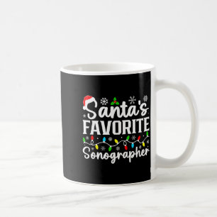 Santa's Favorite Sonographer Funny Christmas Famil Coffee Mug