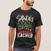 Santa's Favorite Spanish Teacher Xmas Light Hat