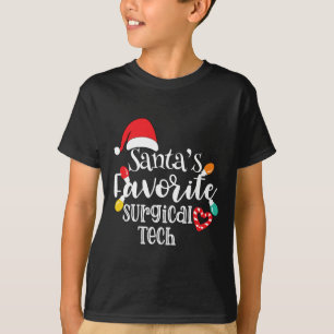 Santa's Favorite Surgical Tech Christmas Lights Sa T-Shirt