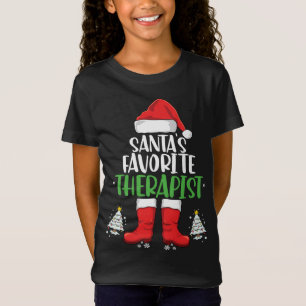 Santa's Favorite Taco Eating Elf Christmas Family T-Shirt