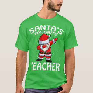 Santas Favorite Teacher Christmas T-Shirt