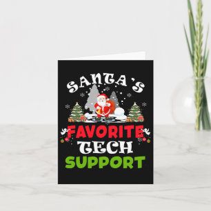 Santa's Favorite Tech Support Funny Christmas Vaca Card