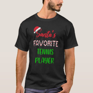 Santas Favorite Tennis Player   Funny Tennis Chris T-Shirt