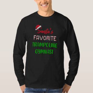 Santas Favorite Trampoline Gymnast  Trampoline Chr T-Shirt