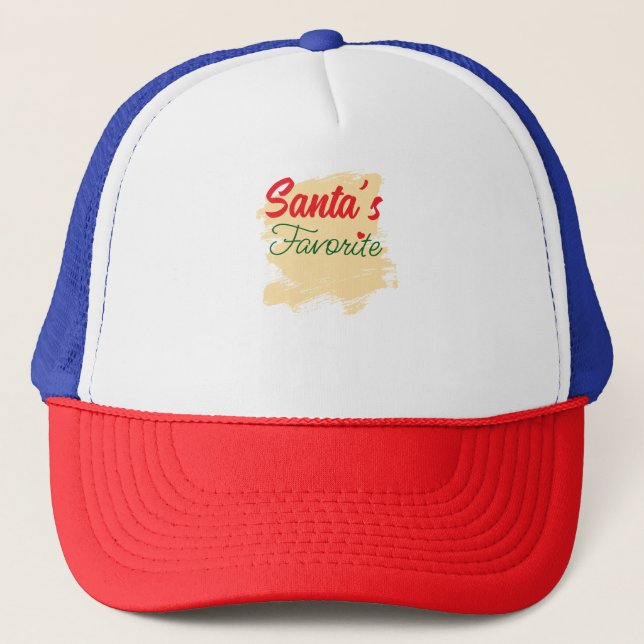 Santa's Favorite Trucker Hat (Front)