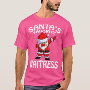 Santas Favorite Waitress Christmas T-Shirt