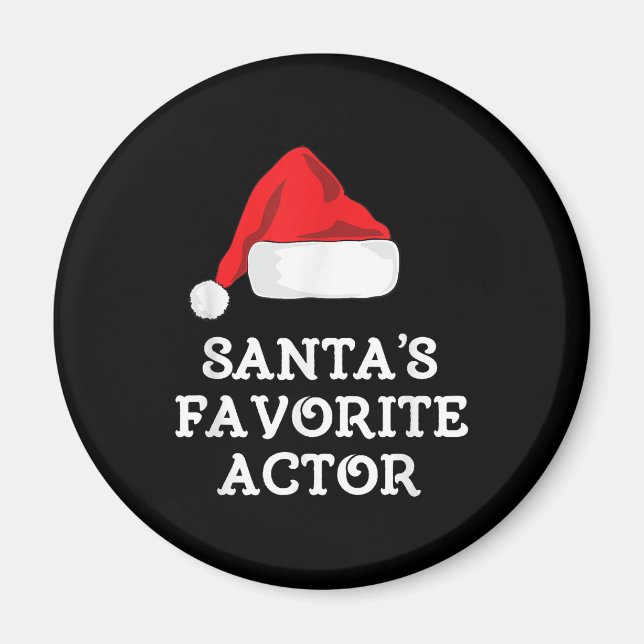 Santas Favourite Actor Christmas Acting Actress Magnet (Front)