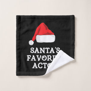Santas Favourite Actor Christmas Acting Actress Wash Cloth
