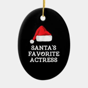 Santas Favourite Actress Christmas Acting Actress Ceramic Tree Decoration