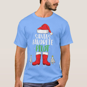 Santas Favourite Aeroplane Pilot Family Matching C T-Shirt