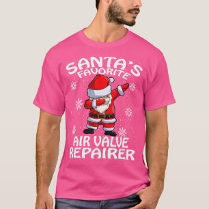 Santas Favourite Air Valve Repairer Christmas T-Shirt