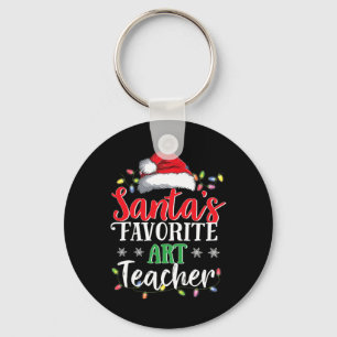 Santa's Favourite Art Teacher Christmas Fun Gift I Key Ring
