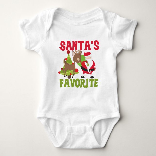 Santa's Favourite Baby Bodysuit (Front)
