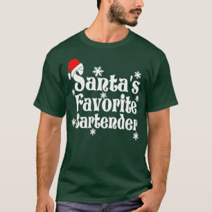 Santas Favourite Bartender Christmas 2 T-Shirt