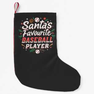 Santa's Favourite Baseball Player Christmas Tree Small Christmas Stocking