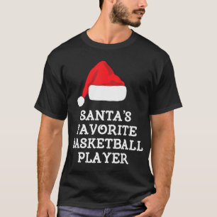 Santa's Favourite Basketball Player Christmas Hat T-Shirt