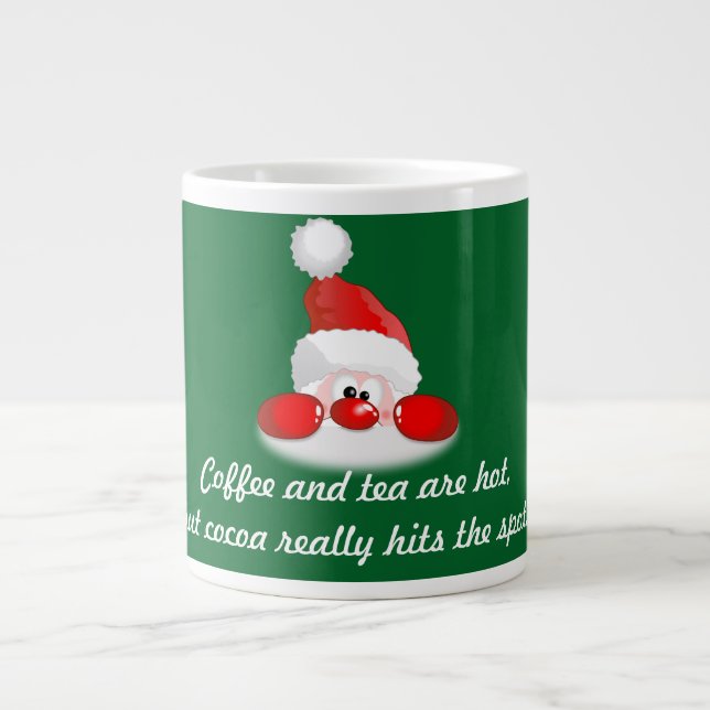 Santa's Favourite Beverage Large Coffee Mug (Front)