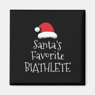 Santas Favourite Biathlete - Christmas Funny Biath Magnet