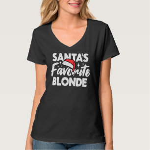 Santa's Favourite Blonde Family Couple Group Chris T-Shirt