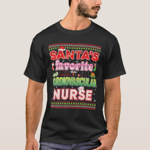 Santa's Favourite Cardiovascular Nurse Christmas S T-Shirt