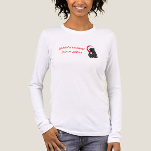 Santa's Favourite Chaos Agent Black Cat Christmas  Tri-Blend Shirt
